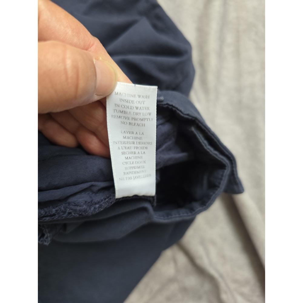 Frank & Eileen Women's Size 10 Blue Cotton Raw Hem Cropped Wicklow Chino Pants - Picture 5 of 9